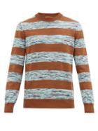 Matchesfashion.com Missoni - Striped Cotton Sweater - Mens - Brown Multi