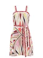 Matchesfashion.com Emilio Pucci - Geometric-print Cotton-gauze Mini Dress - Womens - Pink Print