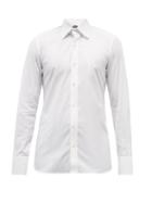 Mens Rtw Tom Ford - Semi-spread Collar Cotton-poplin Shirt - Mens - White