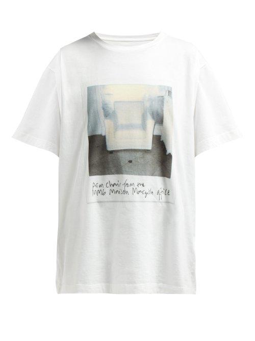 Matchesfashion.com Mm6 Maison Margiela - Photographic Printed Cotton T Shirt - Womens - White
