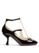 Matchesfashion.com Gucci - Taide Crystal Embellished Patent Leather Pumps - Womens - Black