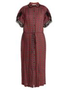 Matchesfashion.com Preen Line - Willow Checked Crepe Dress - Womens - Red Multi