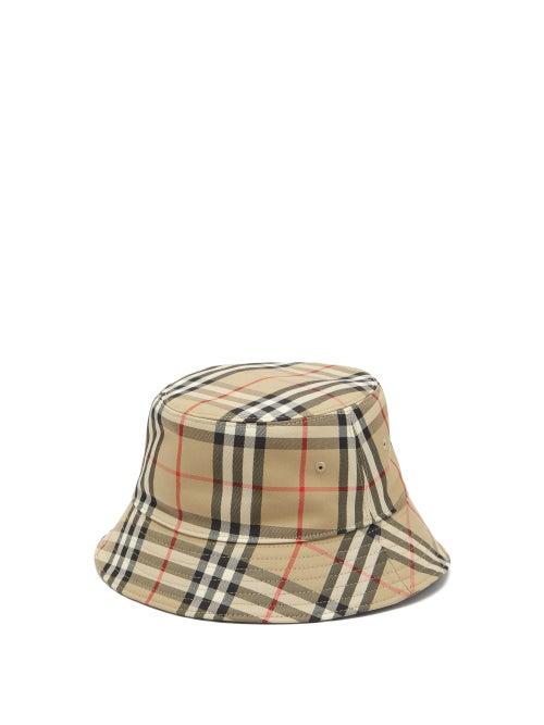 Matchesfashion.com Burberry - Vintage-check Cotton-blend Bucket Hat - Womens - Beige Multi