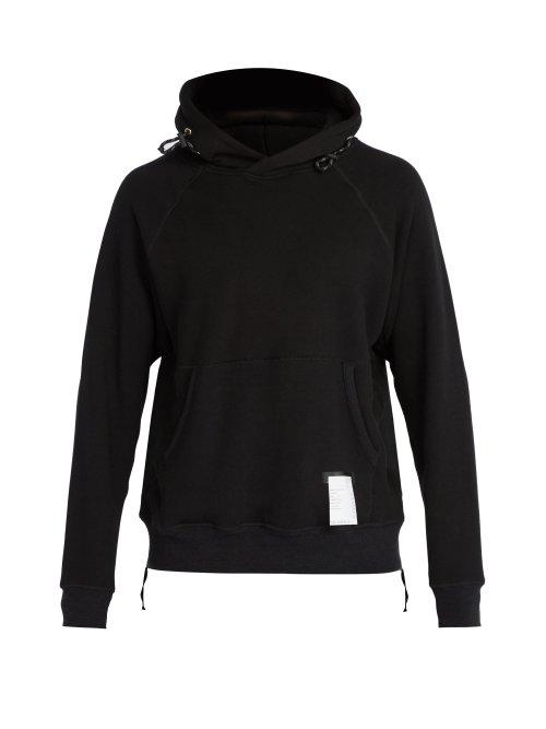 Matchesfashion.com Satisfy - Jogger Cotton Hooded Sweatshirt - Mens - Black