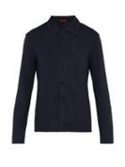 Matchesfashion.com Barena Venezia - Stretch Jersey Tailored Cardigan - Mens - Navy