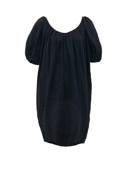 Matchesfashion.com Mara Hoffman - Odine Tie-back Cotton Dress - Womens - Black