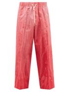 Umitxfrs - Jeff Marble-print Cotton-poplin Pyjama Trousers - Mens - Pink