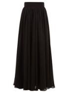 Matchesfashion.com Zimmermann - Super Eight Silk-charmeuse Maxi Skirt - Womens - Black