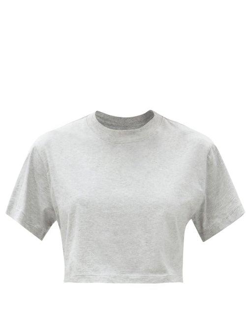 Matchesfashion.com X Karla - The Crop Cropped Cotton-jersey T-shirt - Womens - Grey