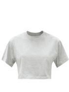 Matchesfashion.com X Karla - The Crop Cropped Cotton-jersey T-shirt - Womens - Grey