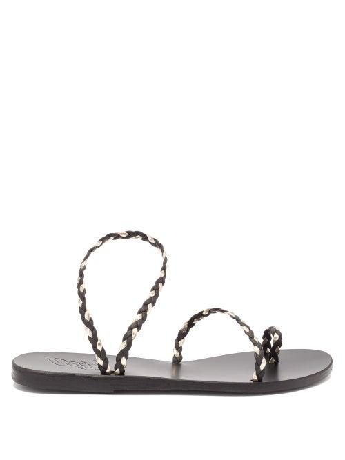 Matchesfashion.com Ancient Greek Sandals - Eleftheria Braided Leather Sandals - Womens - Black Gold