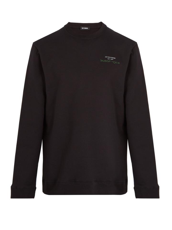 Raf Simons Crew-neck Printed Cotton-jersey Sweater