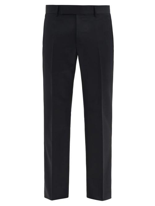 Matchesfashion.com Dunhill - Bootcut Tailored Wool-twill Trousers - Mens - Black