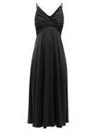 Matchesfashion.com Zimmermann - Ruched Silk-blend Dress - Womens - Black