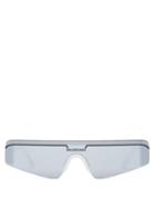 Matchesfashion.com Balenciaga - Ski Reflective Rectangular Frame Sunglasses - Mens - White