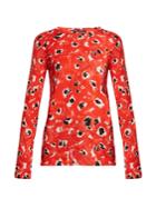 Proenza Schouler Abstract-print Long-sleeved Cotton-jersey Top