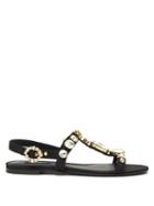 Matchesfashion.com Dolce & Gabbana - Crystal-embellished T-bar Sandals - Womens - Black Silver