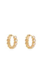 Matchesfashion.com Theodora Warre - Gold Plated Sterling Silver Zircon Hoop Earrings - Womens - Gold