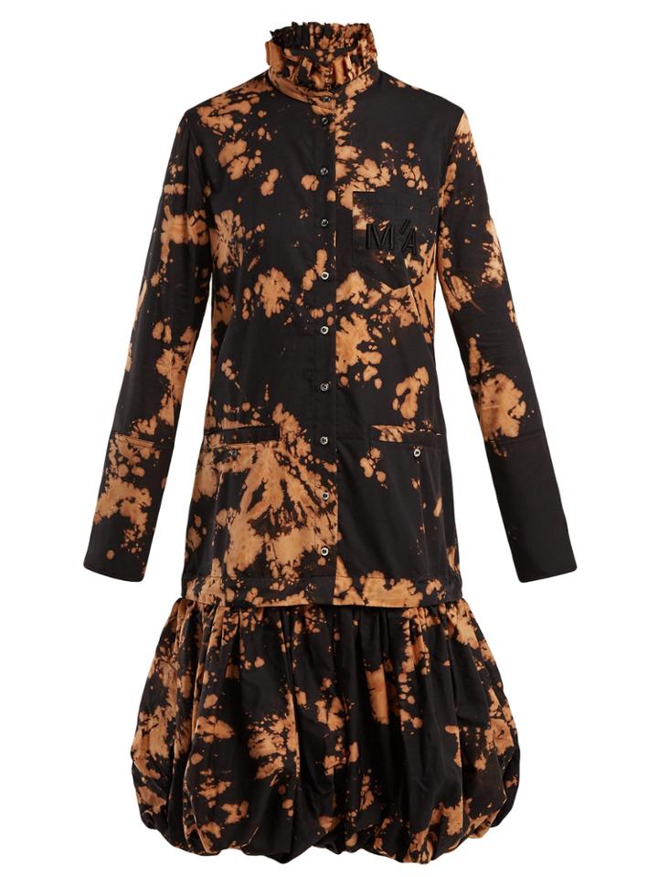 Marques'almeida Tie-dye Puff-hem Cotton Shirtdress