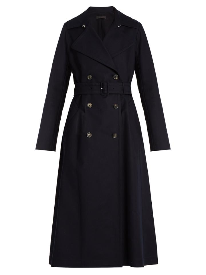 The Row Frenton Double-breasted Stretch-cotton Coat