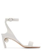 Matchesfashion.com Nicholas Kirkwood - Lola Faux Pearl Heeled Leather Sandals - Womens - White