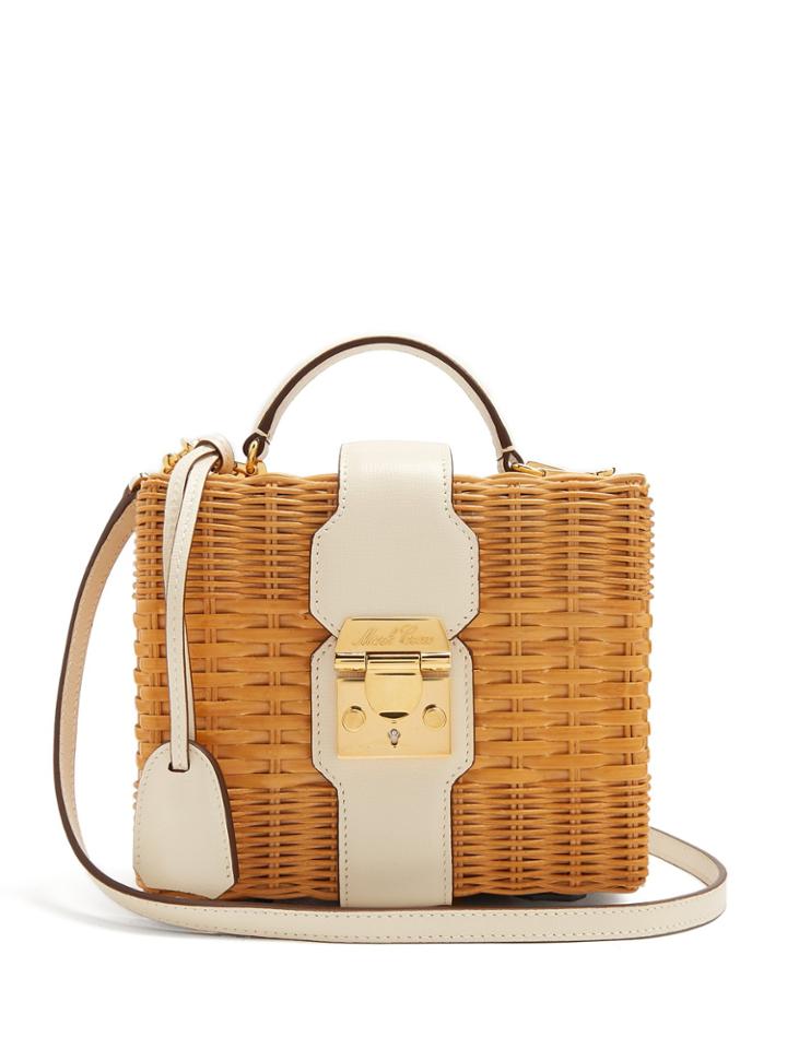 Mark Cross X Hvn Harley Small Wicker Basket Bag