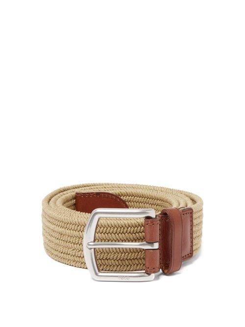 Matchesfashion.com Polo Ralph Lauren - Braided Stretch Cotton Belt - Mens - Brown