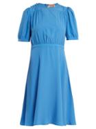 Matchesfashion.com No. 21 - Button Shoulder Crepe Dress - Womens - Blue