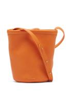 Matchesfashion.com Mansur Gavriel - Zip Bucket Mini Leather Shoulder Bag - Womens - Orange