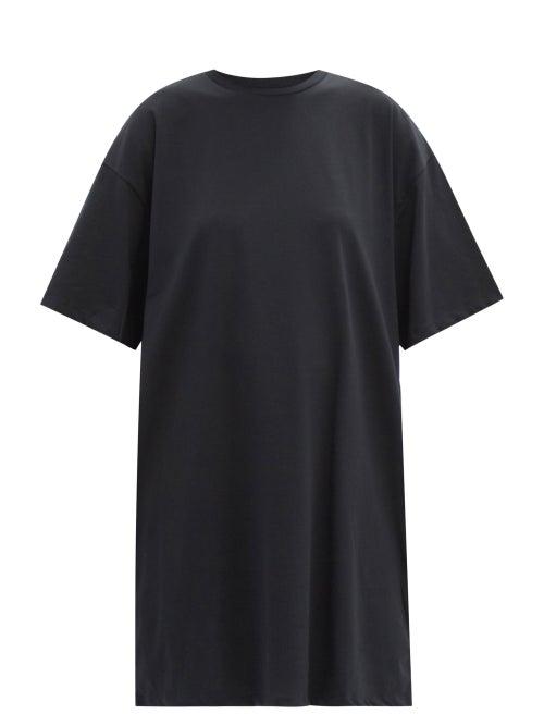 Raey - Recycled-yarn Knee-length T-shirt Dress - Womens - Navy