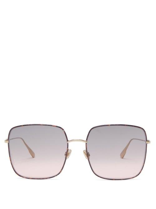 Matchesfashion.com Dior Eyewear - Diorstellaire Square Tortoiseshell Sunglasses - Womens - Tortoiseshell