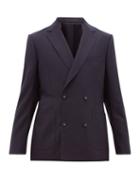 Matchesfashion.com Officine Gnrale - Leon Fresco-wool Double-breasted Jacket - Mens - Navy
