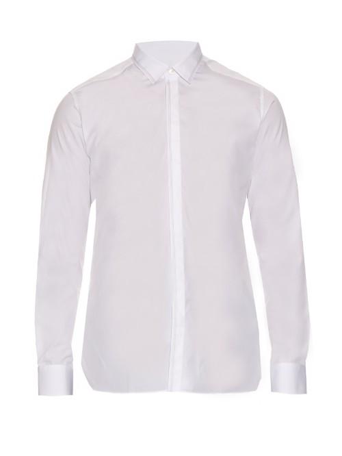 Lanvin Stitched-seam Cotton-poplin Shirt