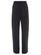 Matchesfashion.com Jil Sander - Pleated Wool Trousers - Womens - Navy