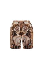 Matchesfashion.com Burberry - Wilford Submarine-print Mesh Shorts - Mens - Brown Multi