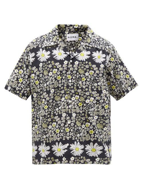 Noma T.d - Short-sleeved Floral-print Shirt - Mens - Black Multi
