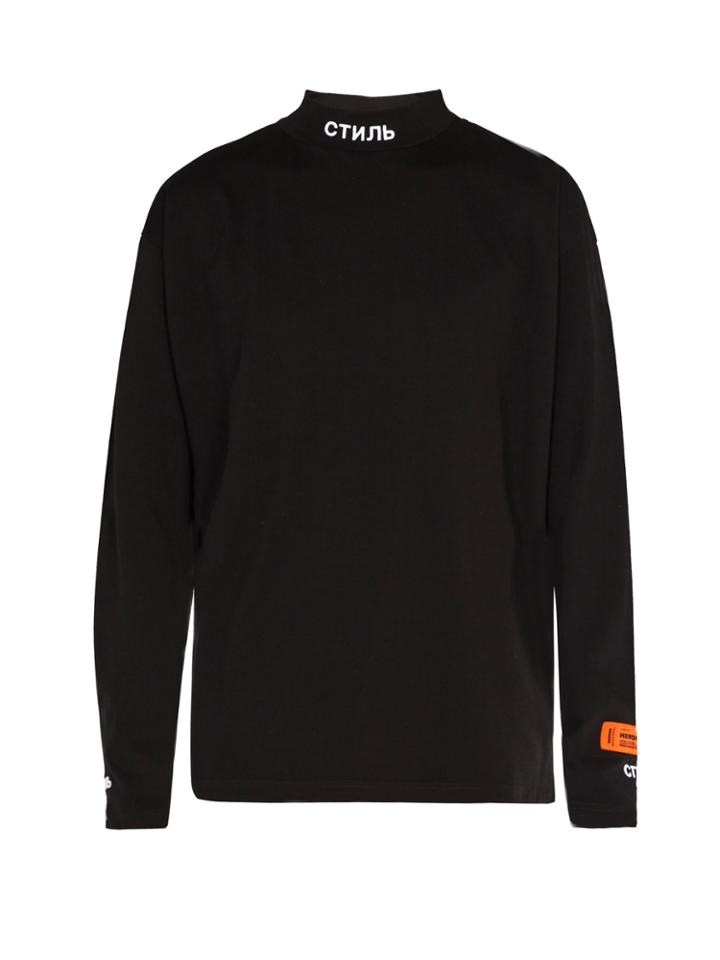 Heron Preston -embroidered High-neck Long-sleeved T-shirt