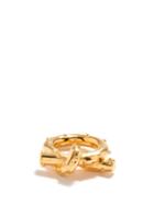 Acne Studios - Axelia Notted Moir-effect Ring - Womens - Gold