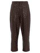 Matchesfashion.com Cheval Pampa - Al Viento High Rise Sequinned Tapered Trousers - Womens - Black