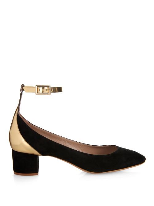 Chloé Suede Block-heel Pumps