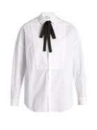 Redvalentino Tie-neck Stretch-cotton Shirt