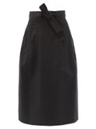 Matchesfashion.com Jil Sander - Belted Cotton Skirt - Womens - Black