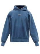 Maison Margiela - Deconstructed Dyed-jersey Hooded Sweatshirt - Mens - Blue