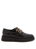 No. 21 Raised-sole Monk-strap Leather Shoes