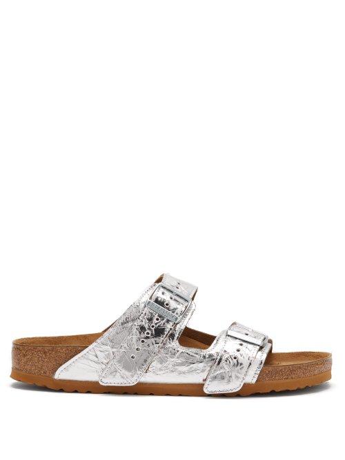 Matchesfashion.com Rick Owens - X Birkenstock Arizona Leather Sandals - Mens - Silver