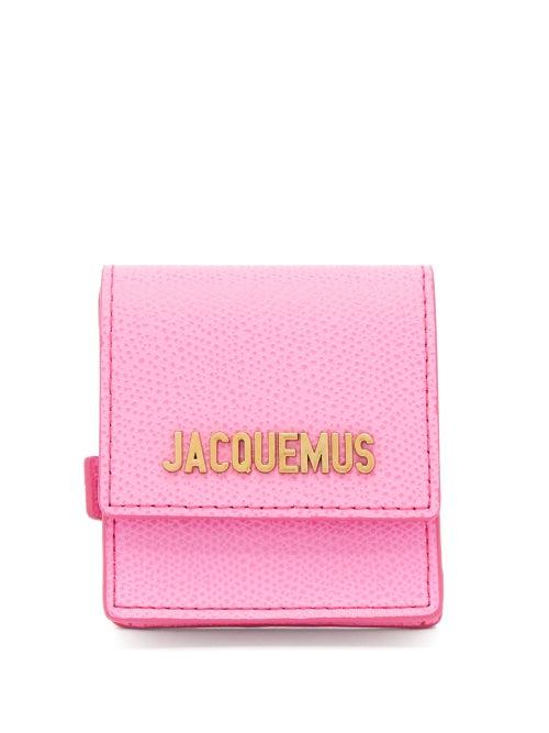 Matchesfashion.com Jacquemus - Grained Leather Coin Purse Bracelet - Womens - Pink