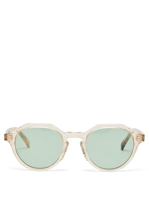 817 Blanc Lnt - Round Acetate Sunglasses - Mens - Clear