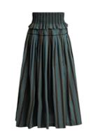Brock Collection Sibylle Striped Taffeta Skirt