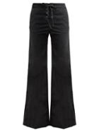Matchesfashion.com Nili Lotan - Lennon High Rise Lace Up Jeans - Womens - Dark Grey