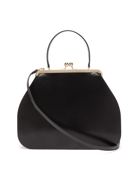 Matchesfashion.com Simone Rocha - Box Leather Top Handle Bag - Womens - Black